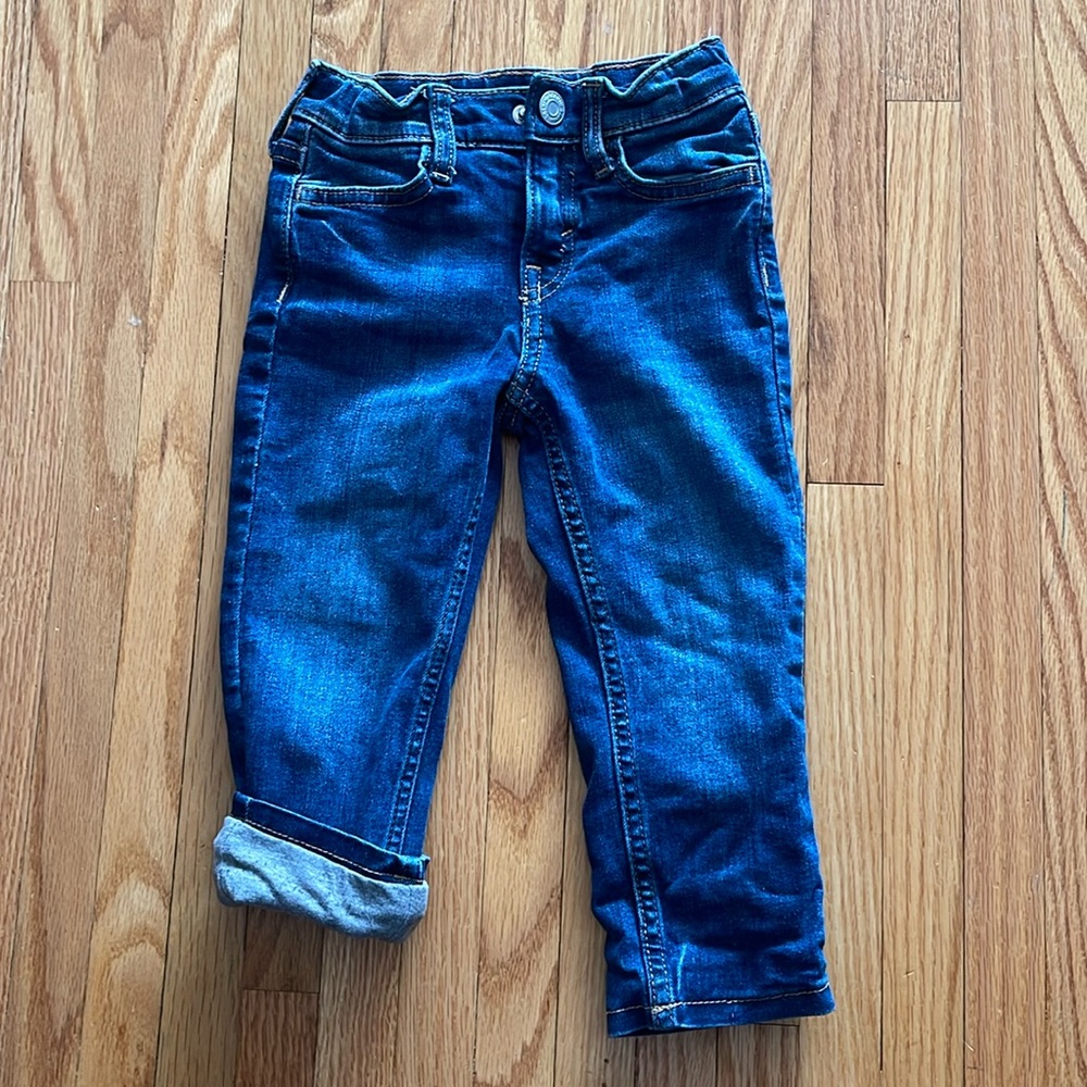 H&M lined dark denim jeans